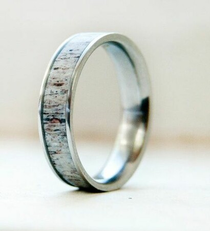 antler, wedding ring for men and textured ring