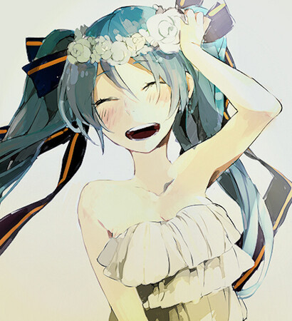 vocaloid, happy and anime