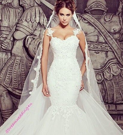 veil, lace and wedding dress