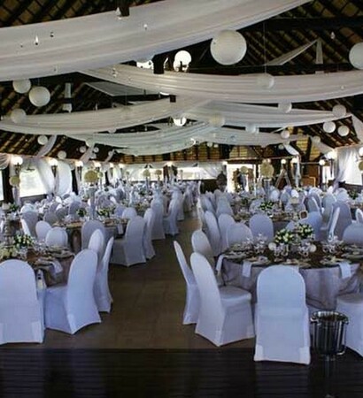 food, garden decoration and wedding reception