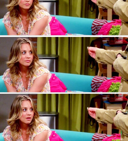 tbbt, penny and reaction