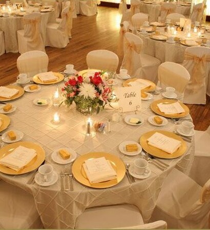 food, wedding reception and garden decoration