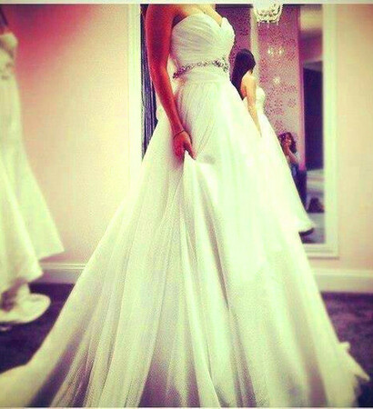 lovely natural waist, chiffon and floor length