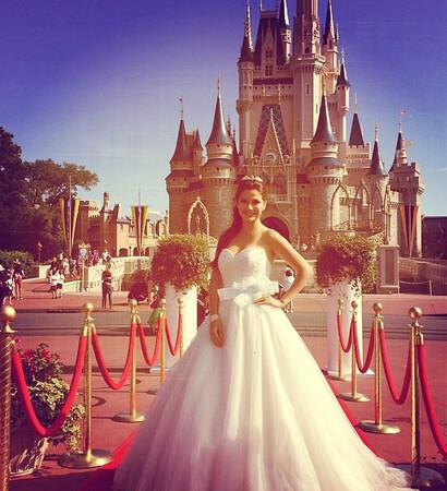 bride, disneyland and beautiful