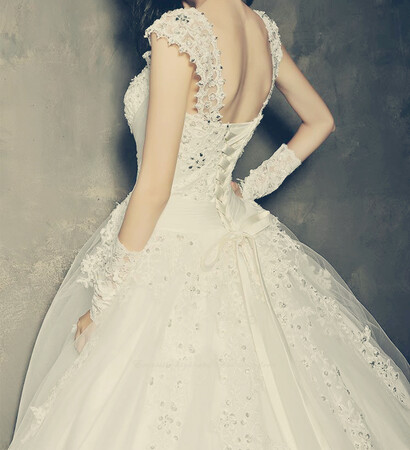 gems, wedding dress and beautiful