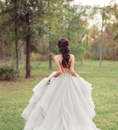 wedding dress, wedding hair and groom