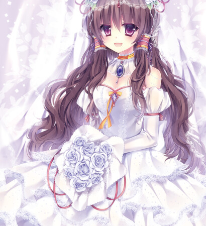 hakurei reimu, wedding dress and touhou