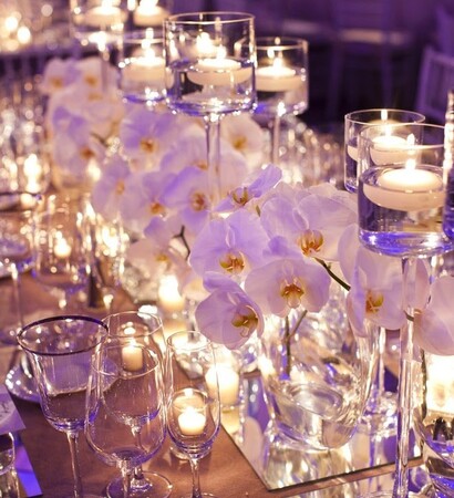 centerpiece, orchids and centerpieces