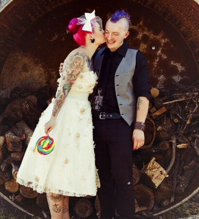cute, lolly and rock n roll bride