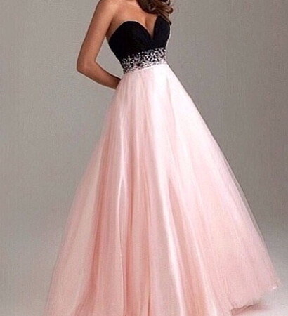 long dress, wedding date and pink