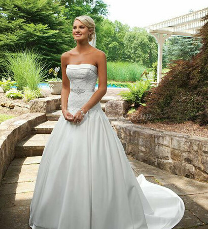satin, wedding dress and ball gown