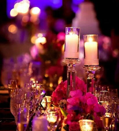 romance, candels and flowers