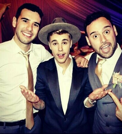justin bieber, adam braun and scooter braun