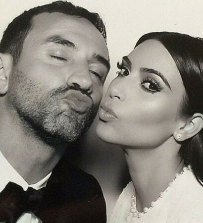 riccardo tisci, bride and kim k