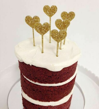 hearts, wedding cake and birthday cake