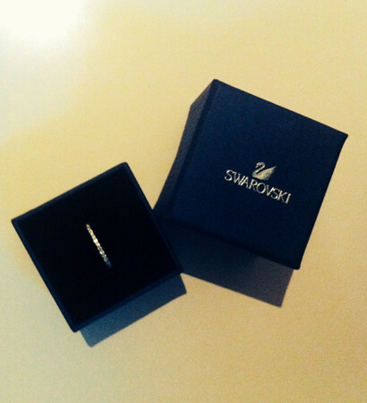Swarovski, fiance and ring
