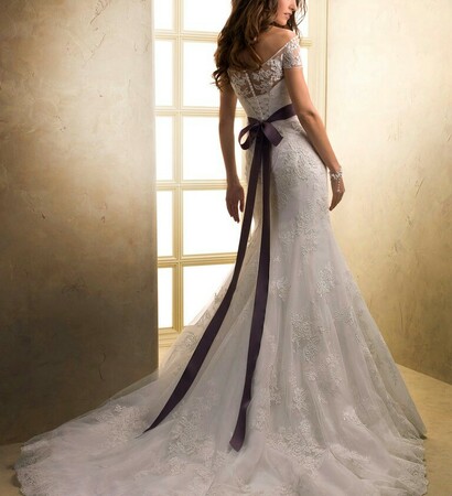 purple wedding dress