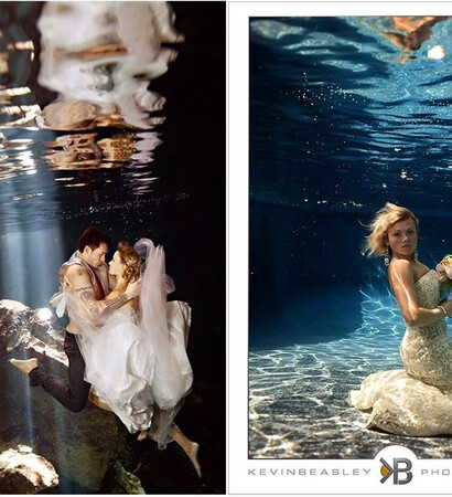 under water