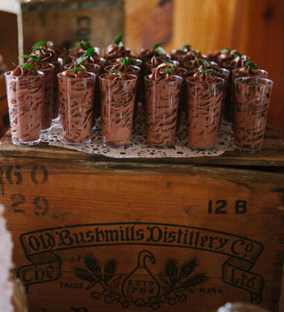 mousse, rustic wedding and sweets