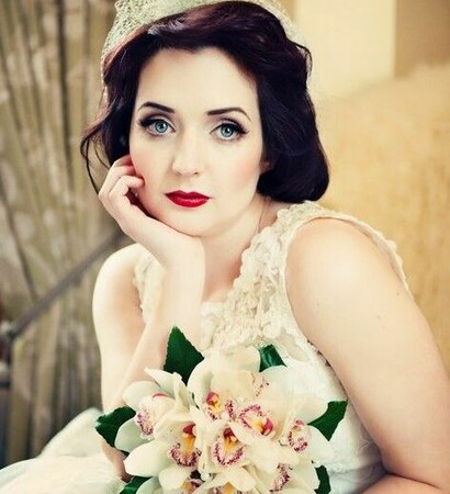 1930s wedding, vintage wedding and wedding makeup