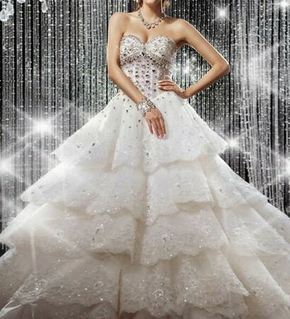 princess, wedding dresses and diamond dress