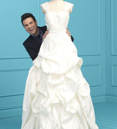 white, bridal stylist and wedding dress