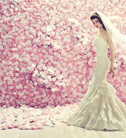 pretty, bouquet and wedding dress