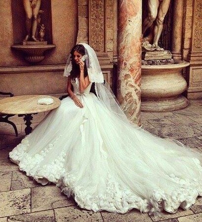 girl, wedding dress and weddin day
