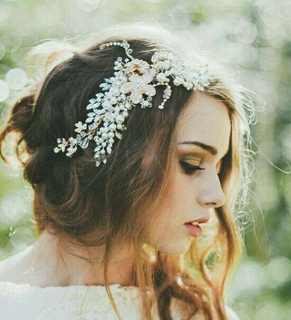 bridal, hairstyle and boheme