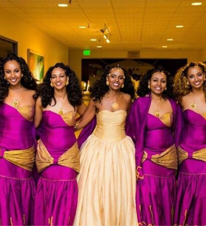 african wedding, traditional and purple and gold