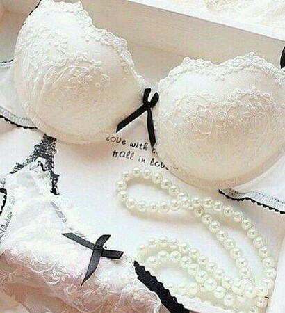 white, bra and underwear