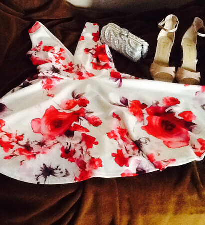 flowers, skater dress and asos
