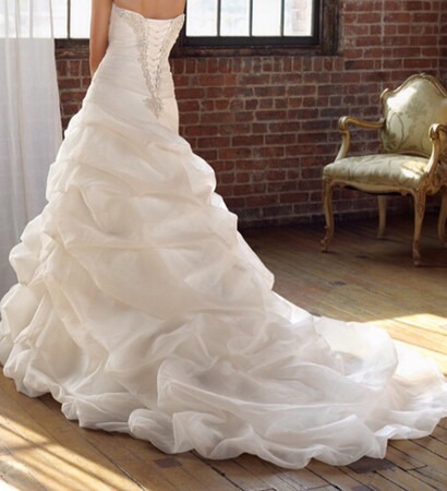 low hipped, corset and wedding dress