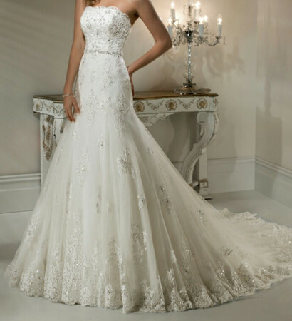 bride, lace and gown