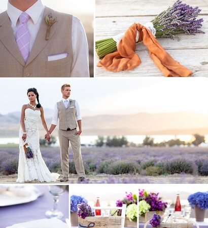 lavender, men and flowers