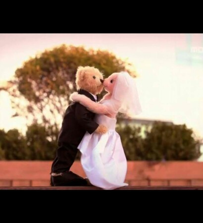 dorama, teddy bears and playful kiss