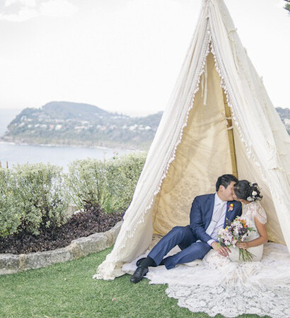 bohemian wedding, sunshine and love