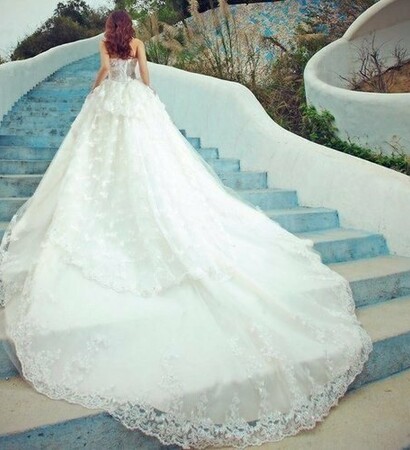 white, adorable and wedding dress