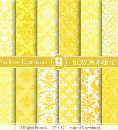 decor, yellow and printable