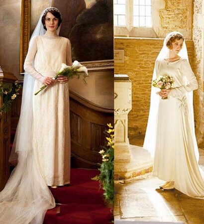 vintage wedding dresses, retro and downtown abbey