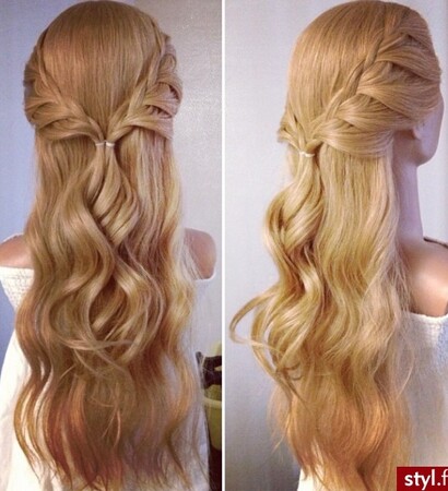braid, blonde and wavy hair