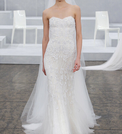 bridal, white and Monique Lhuillier