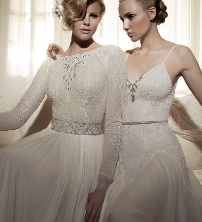 Couture, bride and wedding dress