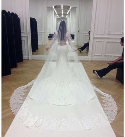 wedding dress, white and kim kardashian west