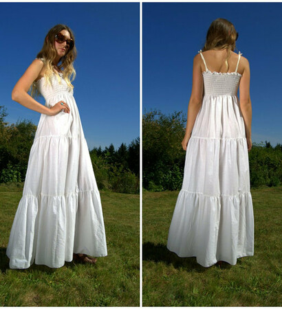 wedding dress, 70's dress and boho