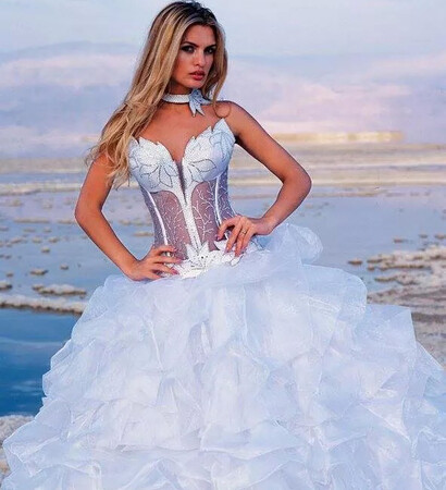 fashion, bride and dress