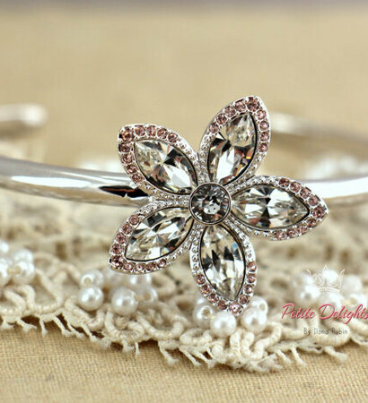 bracelet, blush pink and blingbling
