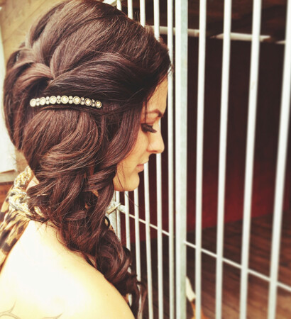 brunette, locken and braid