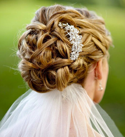 braid bin, wedding day hair and cute