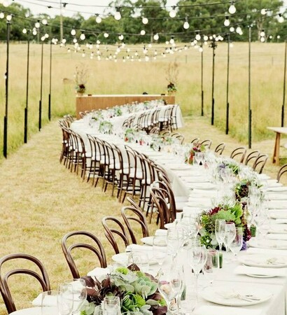 melbourne, rustic wedding and table settings